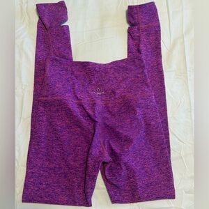 Beyond Yoga Purple over the heel Hem Slit Leggings S